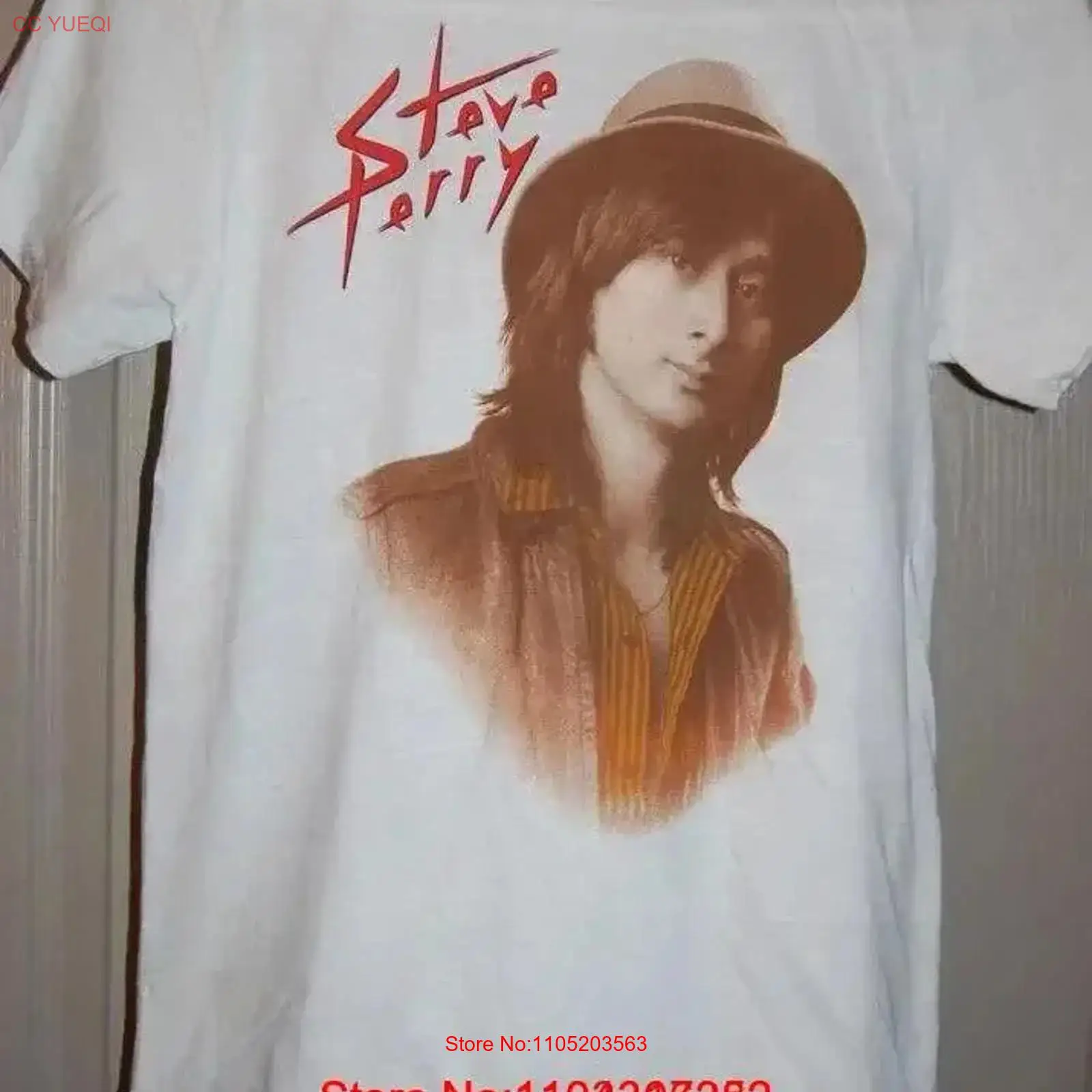 Vintage Fashion Knitwear - Steve Perry Concert Heren T-shirt Wit