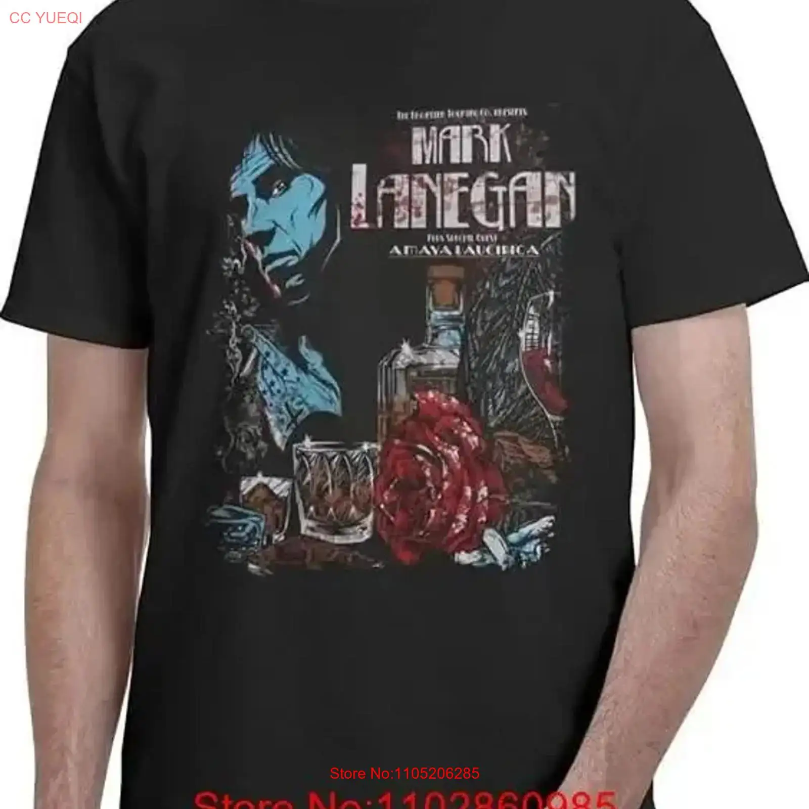 Vintage Fashion Knitwear - Mark Lanegan T-shirt Zwaar katoen vintage