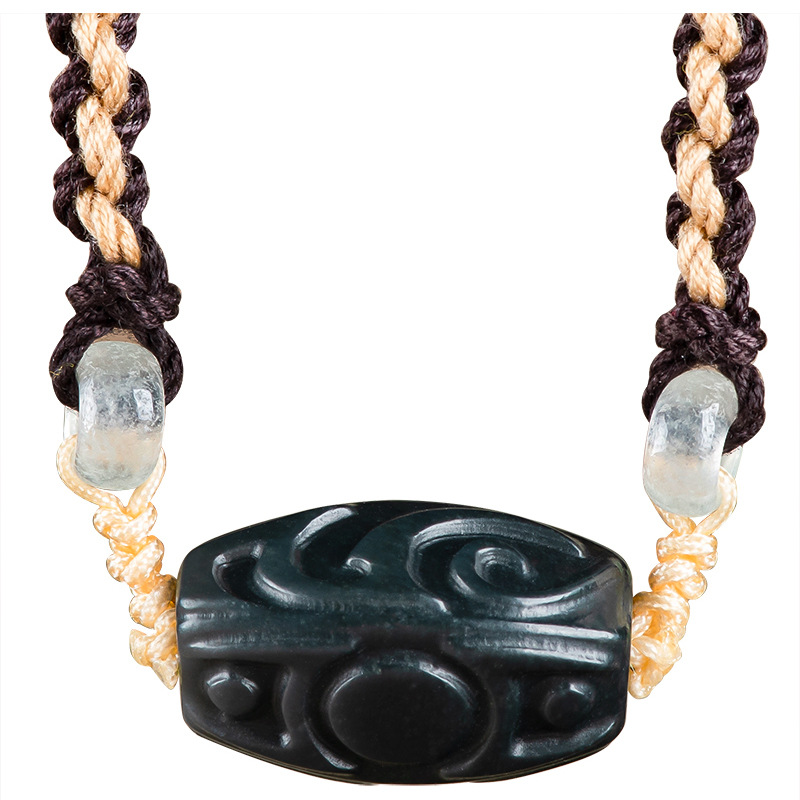 Usa Vintage Fashion - Hetian Jade Carve Bead Hanger Ketting