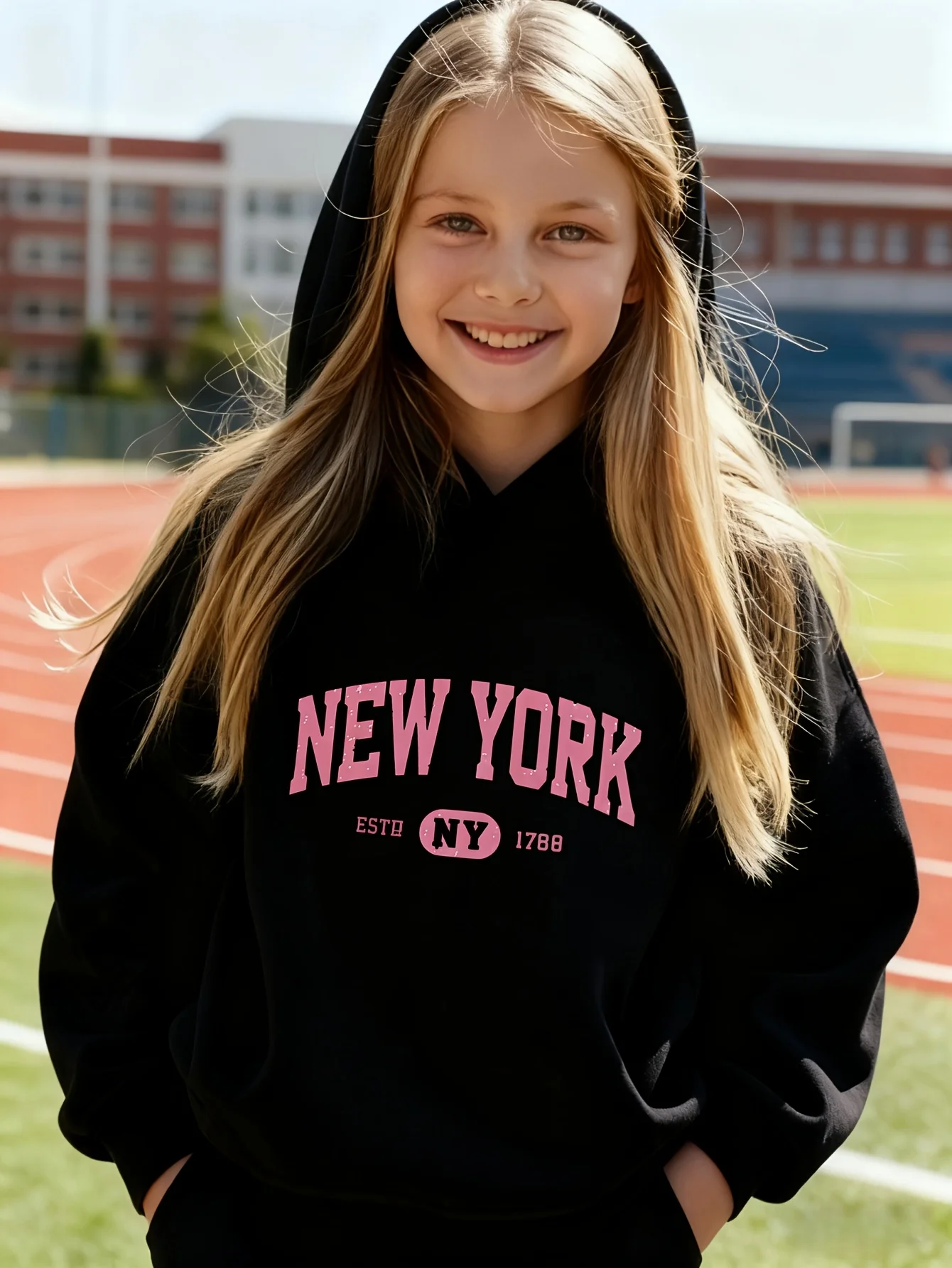Vintage Fashion York - Retro New York Kinderhoodie Vintage Varsity