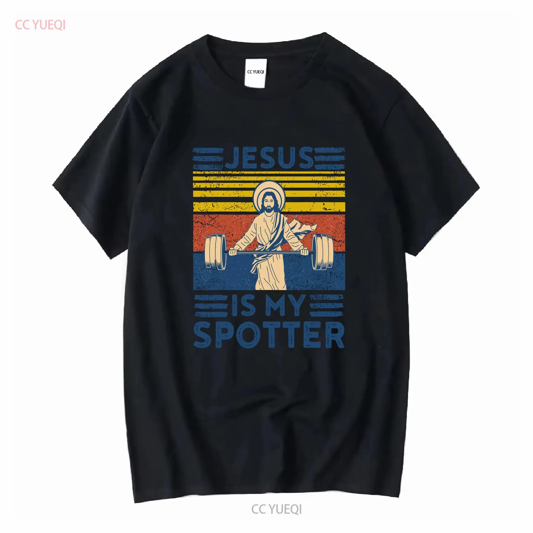 Vintage Fashion Knitwear - Zeldzame nieuwe grappige gym T-shirt Jesus
