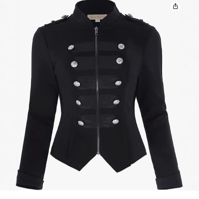 Vintage Fashion Jacket - Dames gothic punk jas Slim Fit