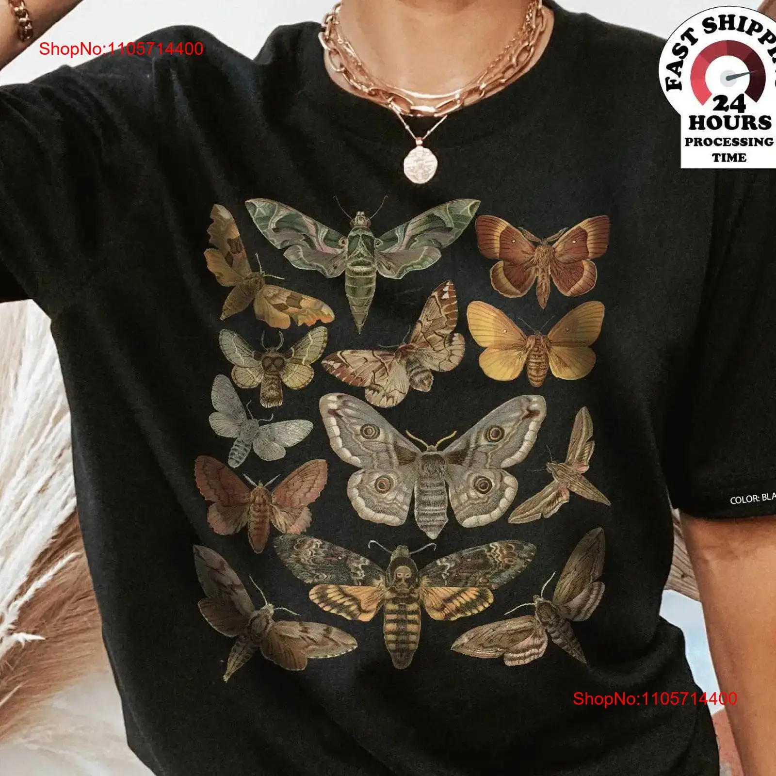 Vintage Fashion Bug - Moth T-shirt Cottagecore Bug Aesthetic InsecT