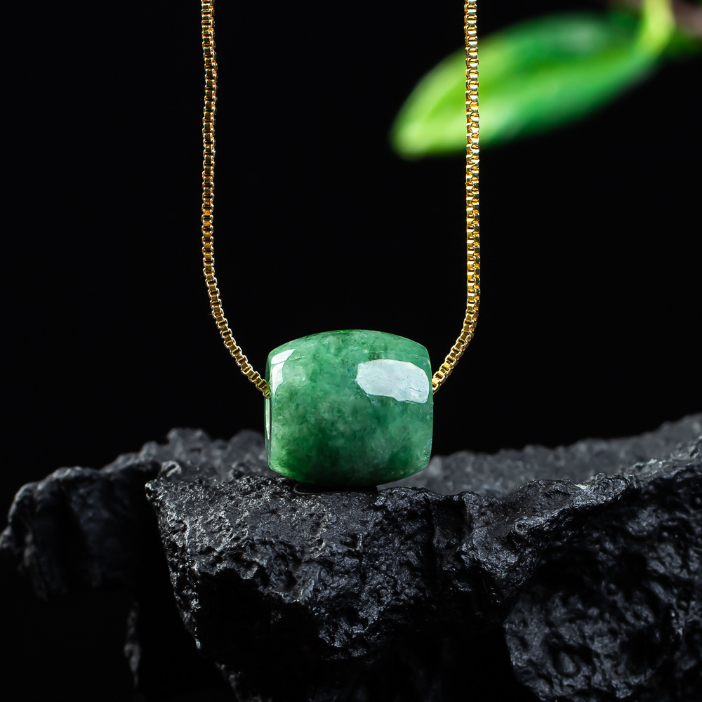 Usa Vintage Fashion - Natuurlijke echte jade kraal hanger Myanmar
