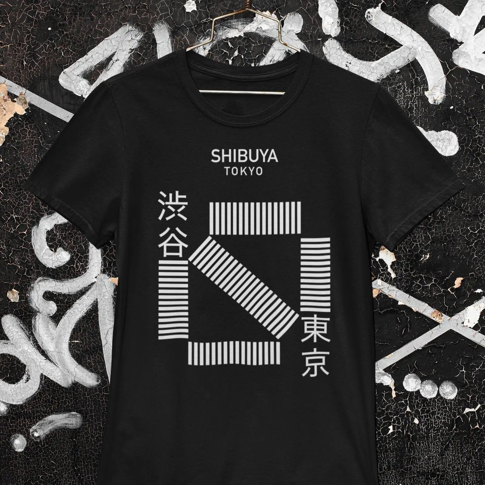 Vintage Fashion In Tokyo - Japanse Shibuya Crossing minimalistische T-shirt Tokyo