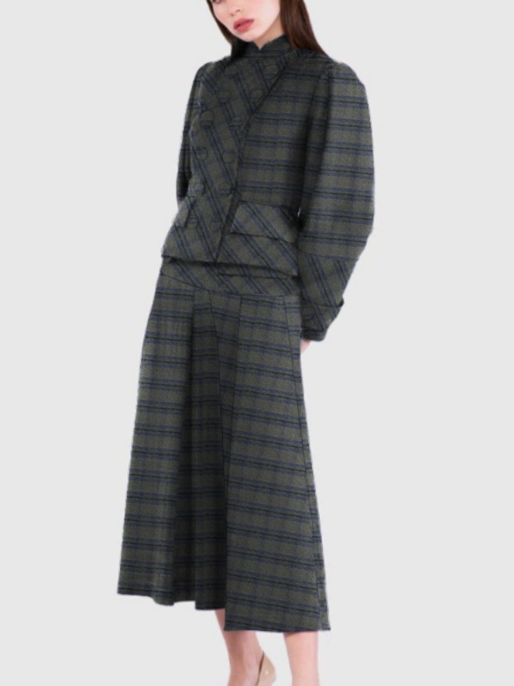 Dames Vintage Geruite Kantoorf - Vintage Fashion Jacket recensie en prijs