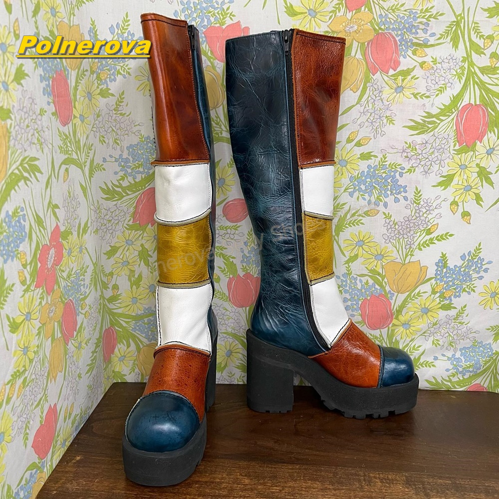 Vrouwen Retro Patchwork Ledere - Vintage Y2K recensie en prijs
