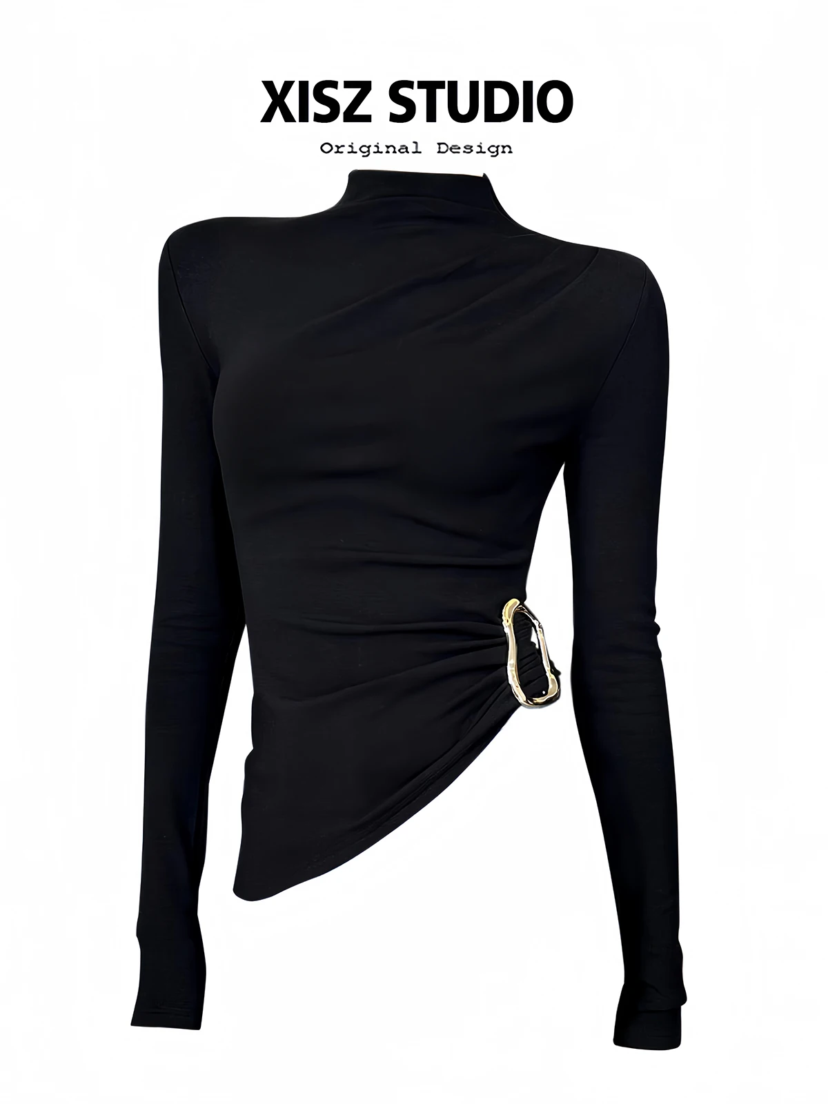 Vrouwen Zwart Gothic T-shirt H - Turtleneck Knit 90S recensie en prijs