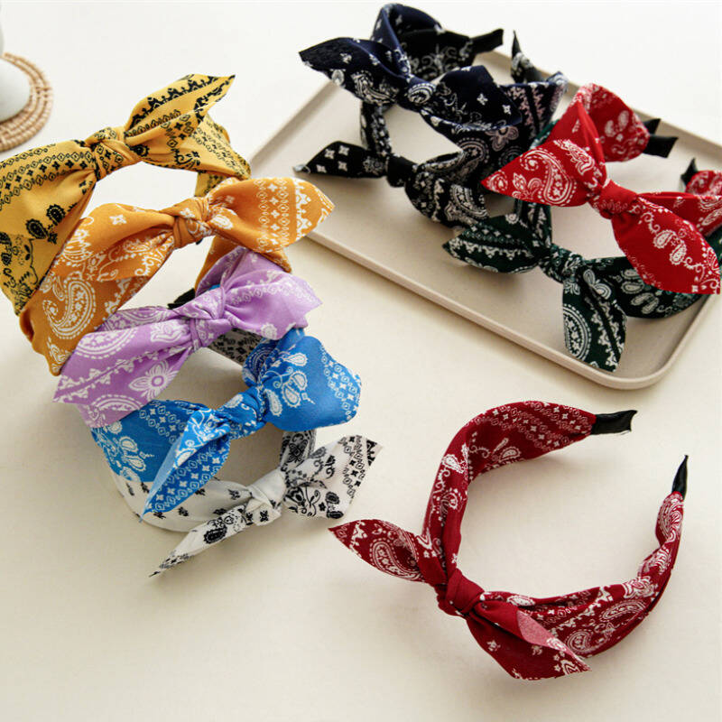 Boho Bow Print Hoofdbanden voo - Vintage Fashion Shop recensie en prijs