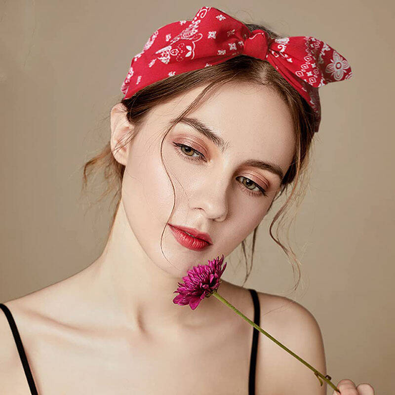 Boho Bow Print Hoofdbanden voo - Vintage Fashion Shop recensie en prijs