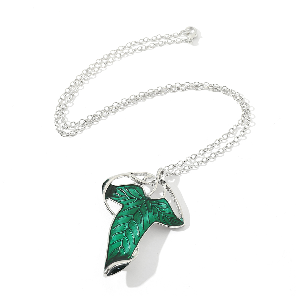 Vintage groene blad hanger ket - Vintage Fashion Enthusiasts recensie en prijs