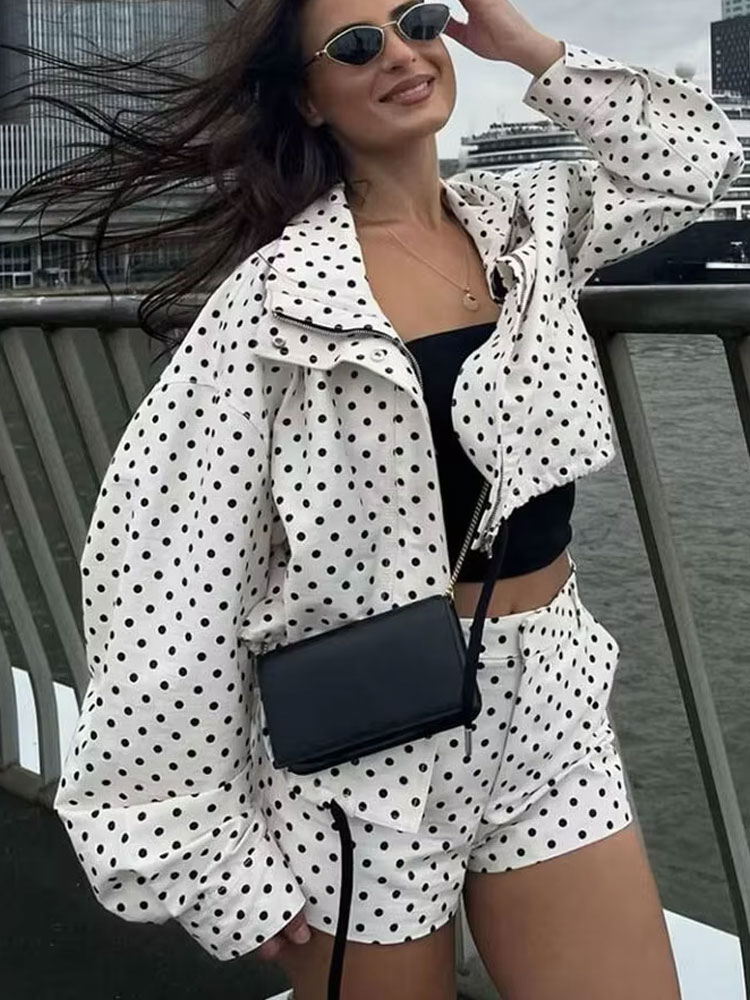 Dames Vintage Herfst Polka Dot - Vintage Fashion Jacket recensie en prijs