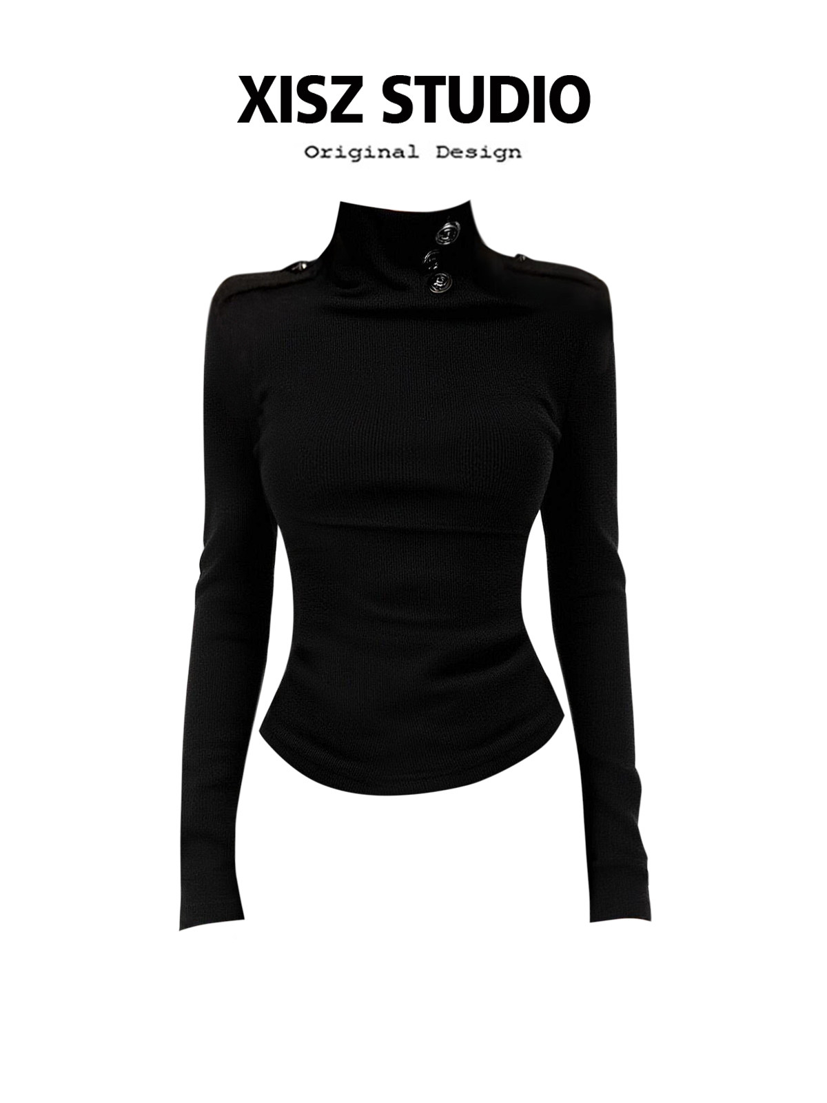 Dames Zwart Gotisch T-shirt Ha - Turtleneck Knit 90S recensie en prijs