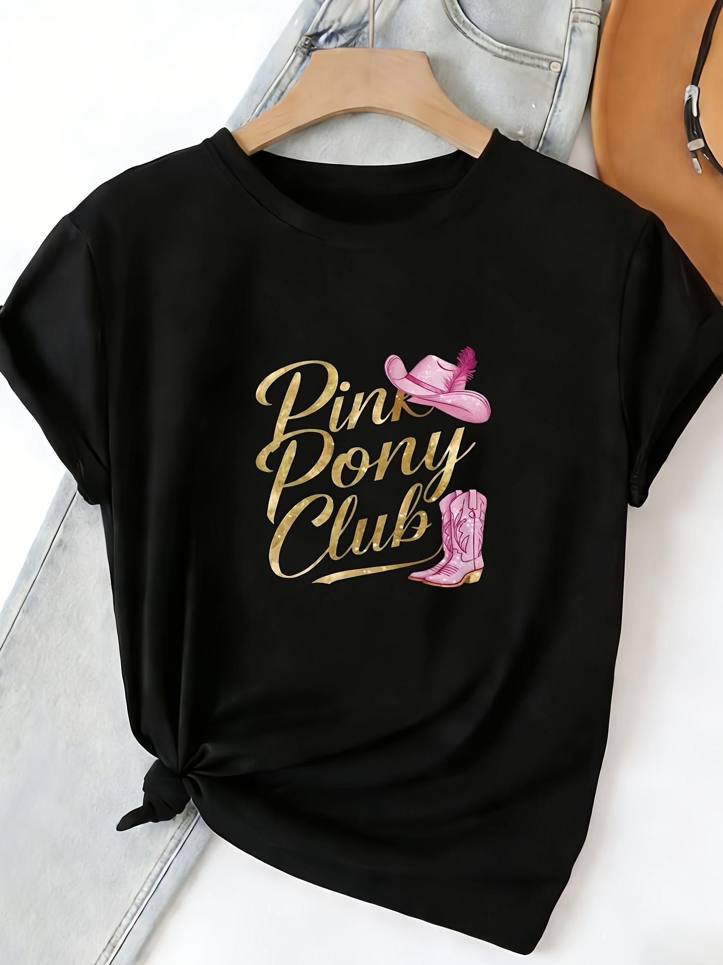 Dames zwart T-shirt met ronde  - Vintage Fashion Club recensie en prijs