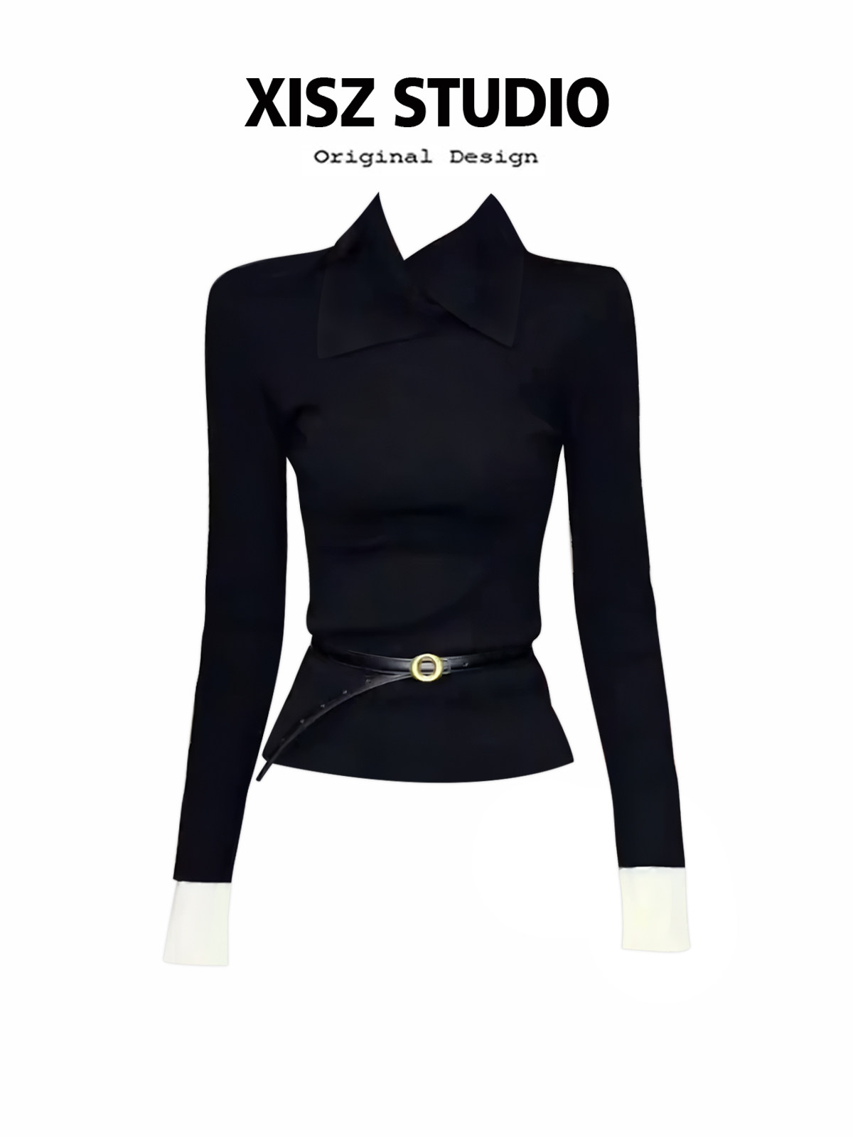 Dames Zwart Gotisch T-shirt Ha - Turtleneck Knit 90S recensie en prijs