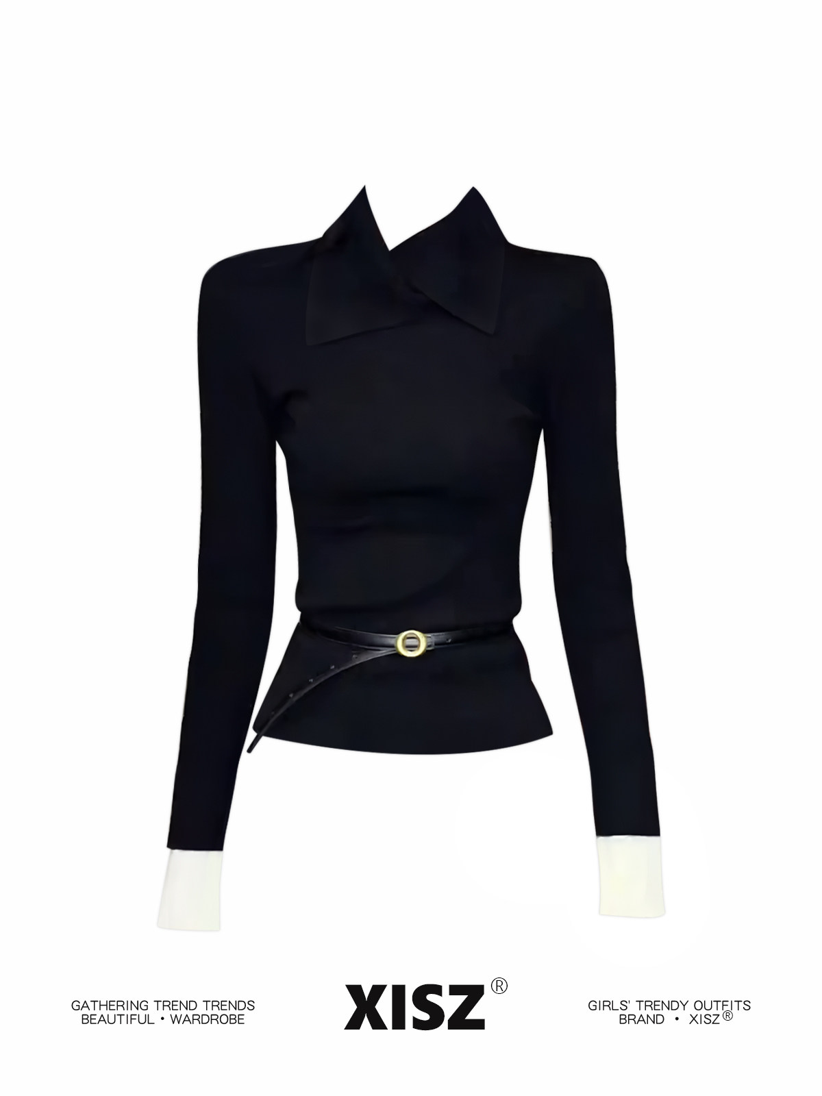 Dames Zwart Gotisch T-shirt Ha - Turtleneck Knit 90S recensie en prijs