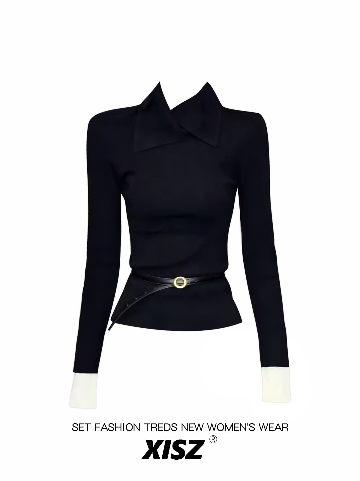 Dames Zwart Gotisch T-shirt Ha - Turtleneck Knit 90S recensie en prijs