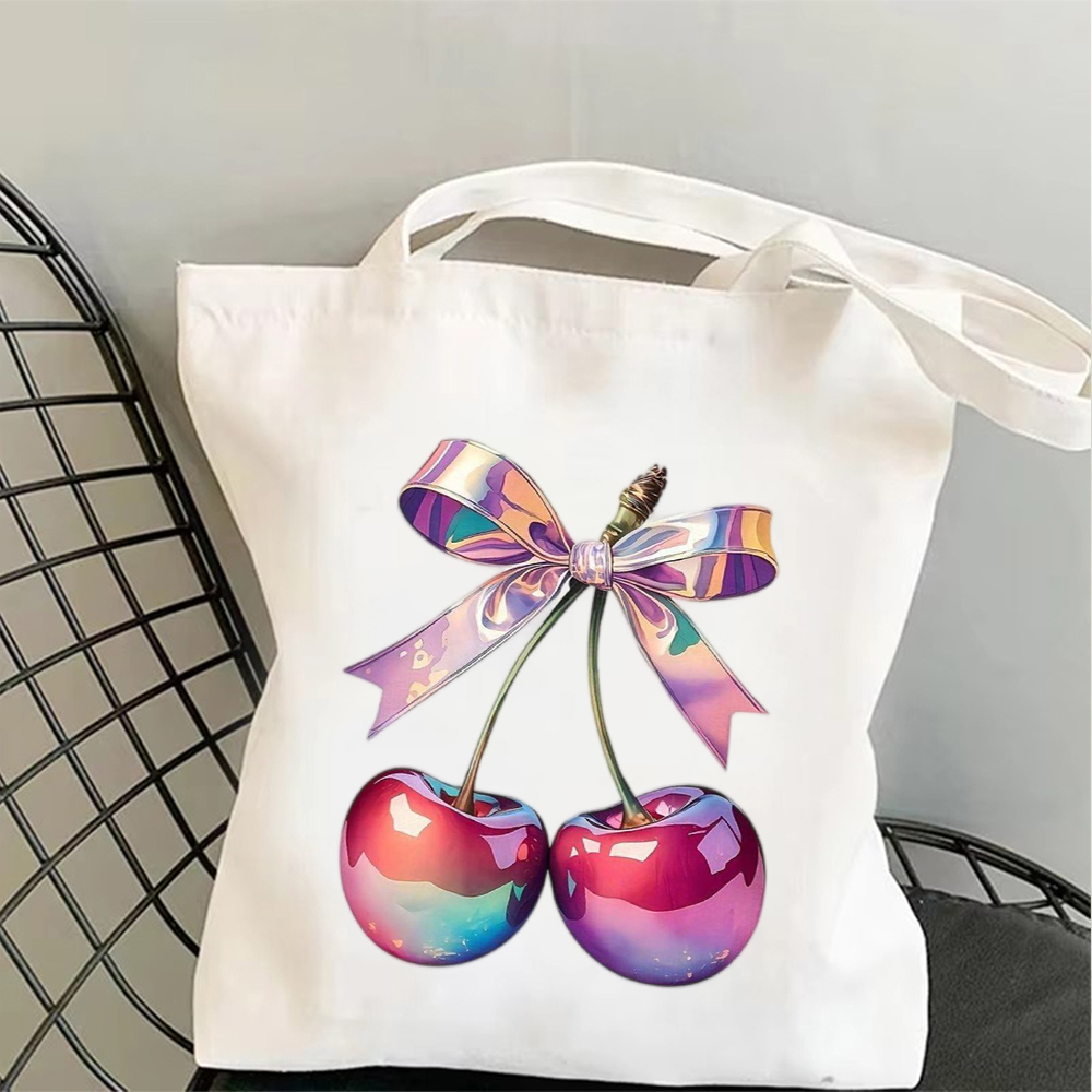 Vintage roze strik-kersen canv - Vintage Vibes Fashion recensie en prijs