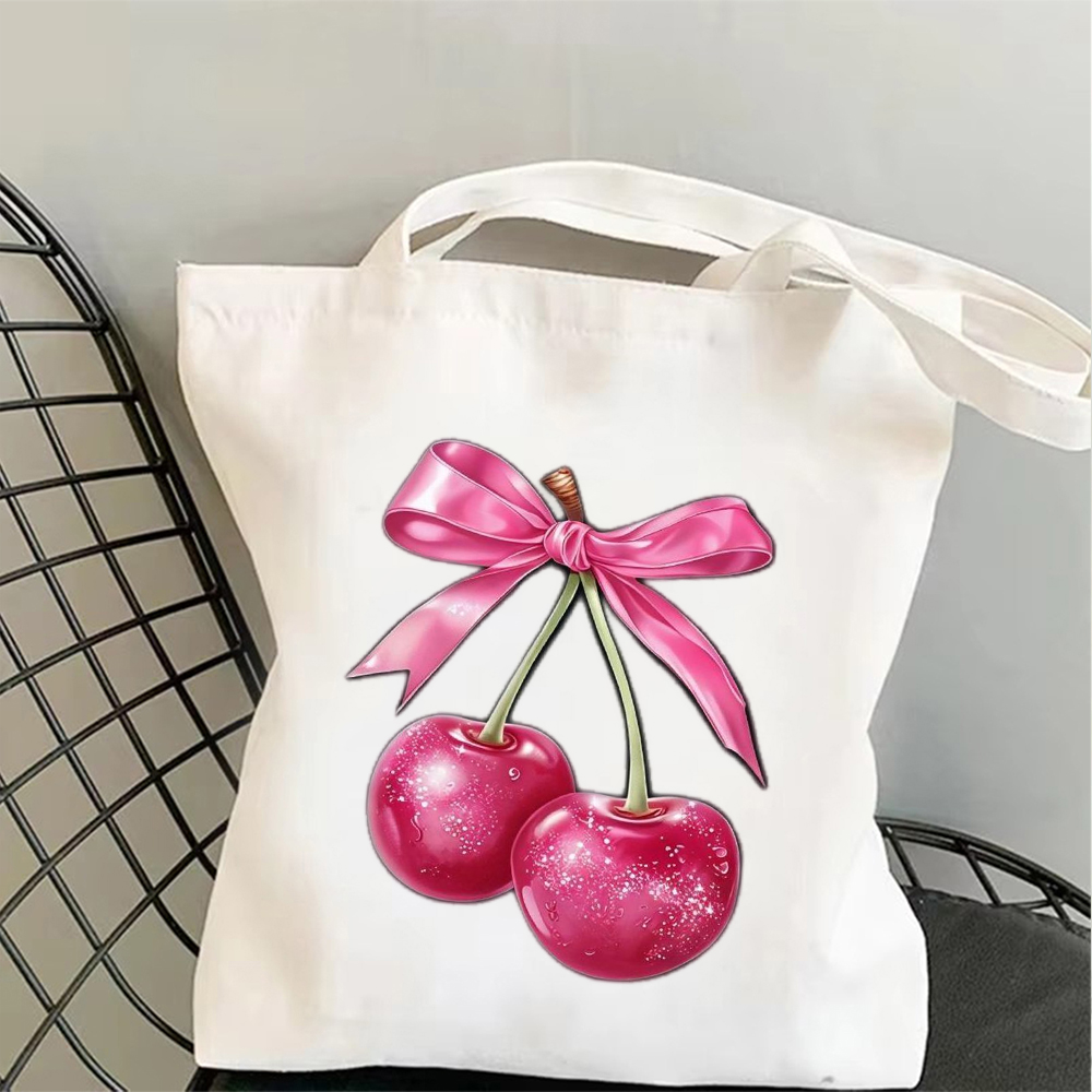Vintage roze strik-kersen canv - Vintage Vibes Fashion recensie en prijs
